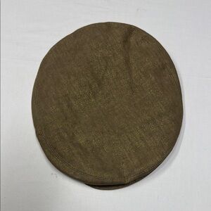 Ralph Lauren Purple Label Metallic color Linen Newsboy Hat made in Italy